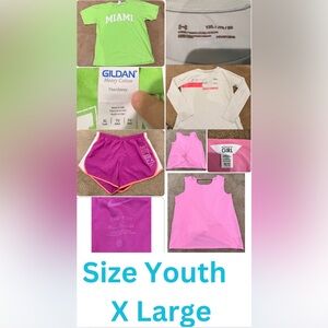 Nike, under Armour, Gildan, Athleta girl